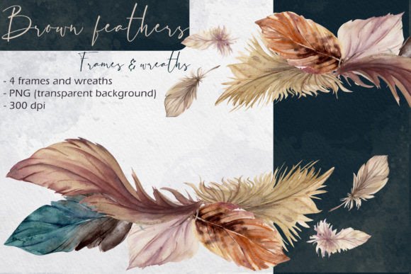 Download Brown Feathers: Frames and Wreaths - Wreaths Collection