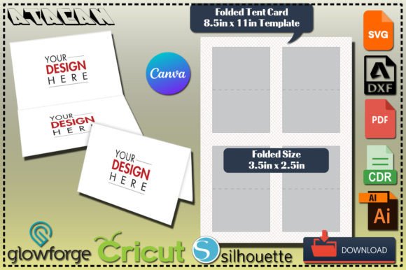 Download Folded Tent Card Template / Food Label - Tent Collection