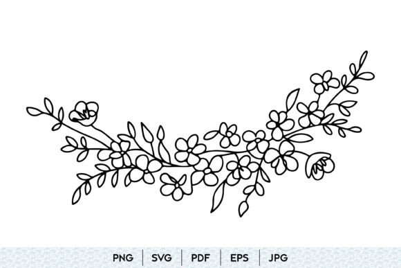 Download Floral Border One Line SVG - One line svg Collection
