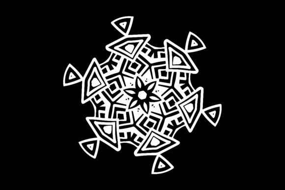 Download Vintage Snowflake Sticker Cutout DXF - Sticker Collection