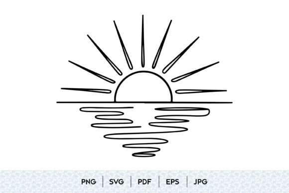 Download Minimalist Sunrise One Line SVG - One line svg Collection